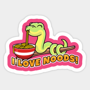 SLURPent say's "I love noods!" Sticker